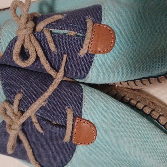 #Instint, Espadrille Lace Up Turquoise and Navy Tennis Shoes Sz. 41 - Picture 6 of 10